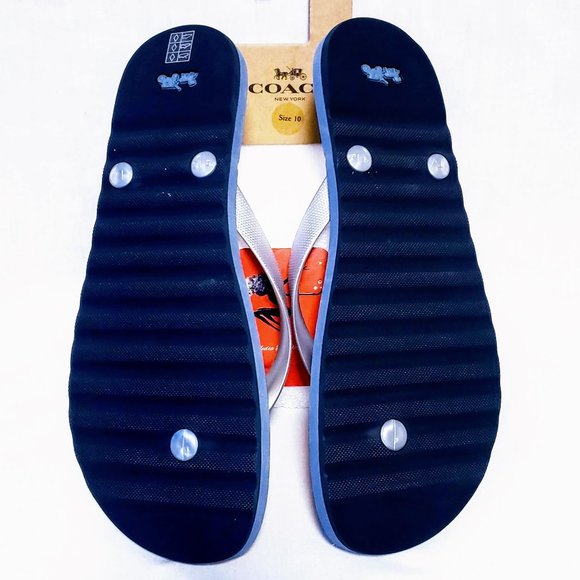 🆕Auth Coach Floral Print Zak Flip Flops, size 5/6 - Picture 6 of 8